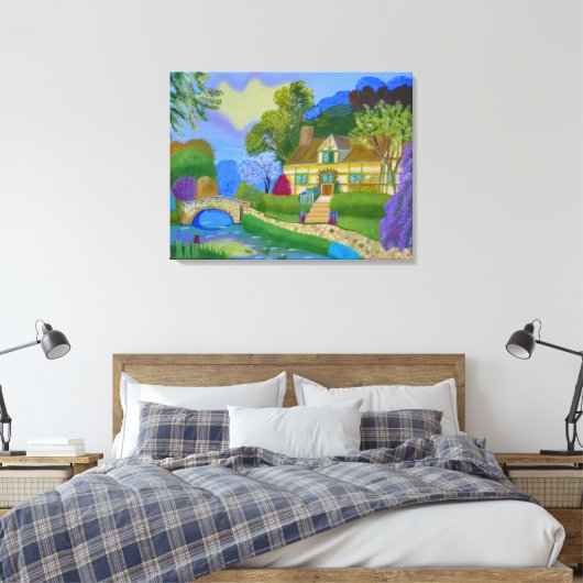 lentehuis canvas afdruk (Insitu (Slaapkamer))