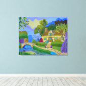 lentehuis canvas afdruk (Insitu (Houten vloer))