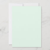 Lentehuwelijk in mintgroene tinten kaart (Achterkant)