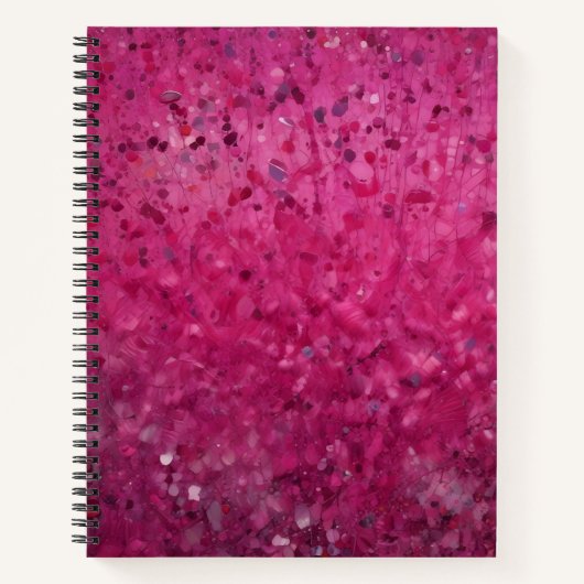 Lentejuelas en Rosa Intenso Notitieboek (Voorkant)