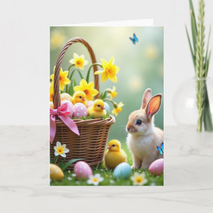 Lentekaart met dierenvrienden kaart