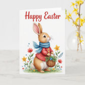 Lentekaart met haas kaart (Gele Bloem)