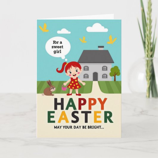 Lentekaart met illustratie kaart (Voorkant)