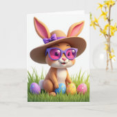 Lentekaart met konijnenvriend kaart (Gele Bloem)