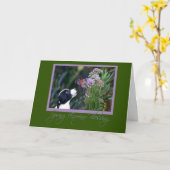 Lentekaart Vlinder en Puppies Ostara Kaart (Gele Bloem)