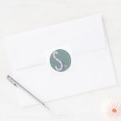 lentekaartgroen vierkante sticker (Envelop)