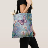 Lentekalas en vlinders tote bag (Dichtbij)