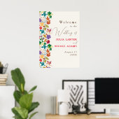 Lentekalmoesgeel Paarse Weidebloem Bruiloft Poster (Thuiskantoor)