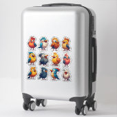 Lentekang Vogel Siersticker Set 🐦 Sticker (Koffer)