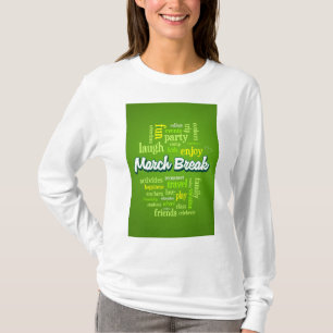 Lentekans Woordwolk Typografie Schoolvakantie T-shirt