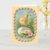 Lentekip met Pastel Eirand Rand Kaart (Gele Bloem)