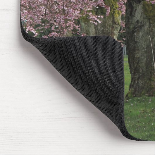 Lentekkersen bloeiende bomen muismat (Hoek)