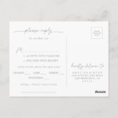 Lentekleur wilde bloem menu keuze RSVP briefkaart (Achterkant)