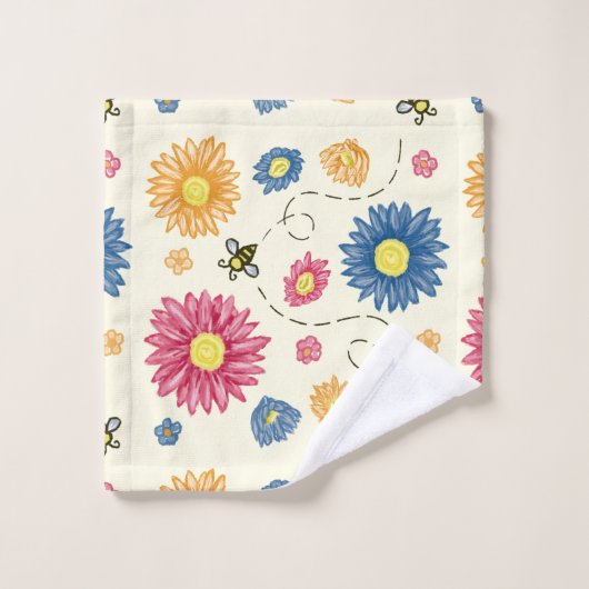 lentekleuren bad handdoek (Wasdoekje)