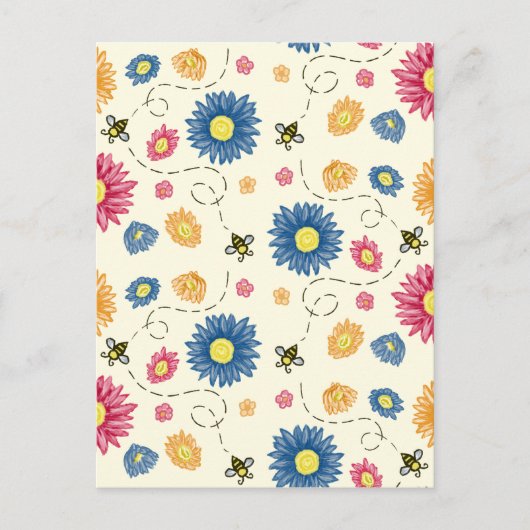 lentekleuren briefkaart (Voorkant)