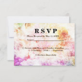 Lentekleuren in Abstract & Strepen RSVP Menu Kaart (Voorkant)