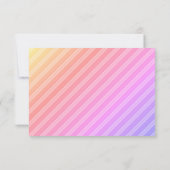 Lentekleuren in Abstract & Strepen RSVP Menu Kaart (Achterkant)