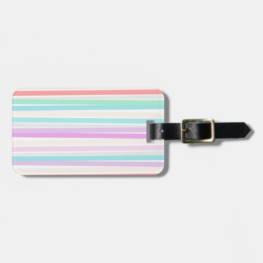 Lentekleuren in strepen bagagelabel (Voorkant horizontaal)