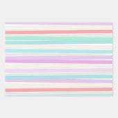 Lentekleuren in strepen inpakpapier vel (Voorkant)