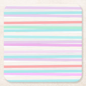 Lentekleuren in strepen kartonnen onderzetters (Voorkant)