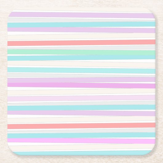 Lentekleuren in strepen kartonnen onderzetters (Voorkant)