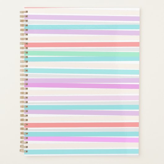 Lentekleuren in strepen planner (Voorkant)