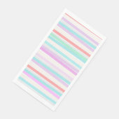 Lentekleuren in strepen servet (Hoek)