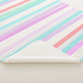 Lentekleuren in strepen sherpa deken (3/4)