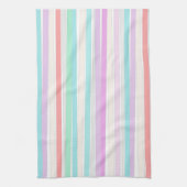 Lentekleuren in strepen theedoek (Verticaal)