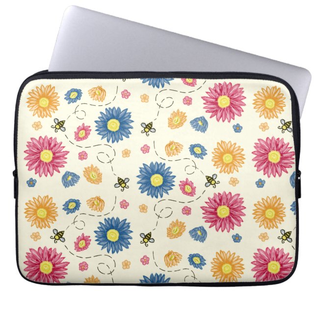 lentekleuren laptop sleeve (Voorkant)