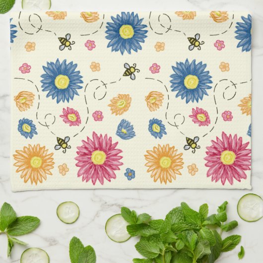 lentekleuren theedoek (Gevouwen)