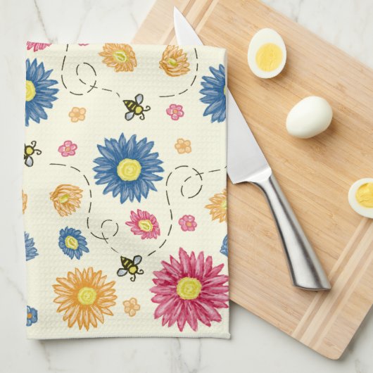 lentekleuren theedoek (Quarter Fold)