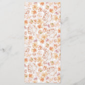 Lentekleurig vloerbek Romantisch Vrijgezellenfeest Menu (Achterkant)