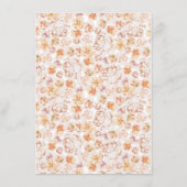 Lentekleurige bloemen Romantische Vrijgezellenfees Menu (Achterkant)