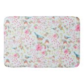 Lentekleurige vogels en bloemen badmat (Voorkant)