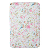 Lentekleurige vogels en bloemen badmat (Voorkant Verticaal)