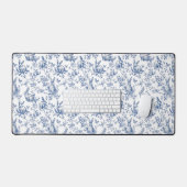 Lentekonijn Blauw Chinoiserie Bureaumat (Keyboard & Muis)