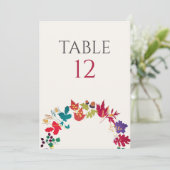 Lentekoolzaad Weide Bloem Bruiloft Tafel Nummer Kaart (Staand voorkant)
