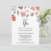 lentekort Ze zei ja tegen Engagement Party Kaart (Staand voorkant)