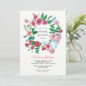 Lentekrans | Bruidsmeisje | Uitnodiging (Staand voorkant)