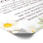 Lentekrans Thema Baby Shower Bord Poster (Hoek)