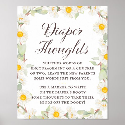 Lentekrans Thema Baby Shower Bord Poster (Voorkant)