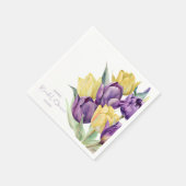 Lentekrans tulpen Bruids douche Servet (Hoek)