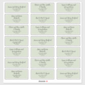 Lentekrantenomslaglabels voor trouwgasten sticker (Vel)