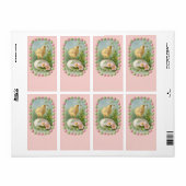 Lentekuiken met pastel eierrand etiket (Full Sheet)