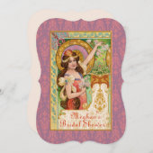 Lentekunst nieuwe invitatie kaart (Voorkant / Achterkant)