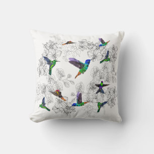 Lentekussen met vogels kussen