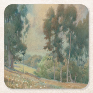 Lentelandschap (1911) Serene Aquarel Landschap Kartonnen Onderzetters
