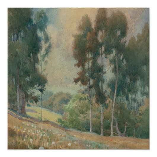 Lentelandschap (1911) Serene Waterverf Perfect Poster (Voorkant)