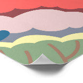 Lentelandschap: Kleurrijk landschap Poster (Hoek)
